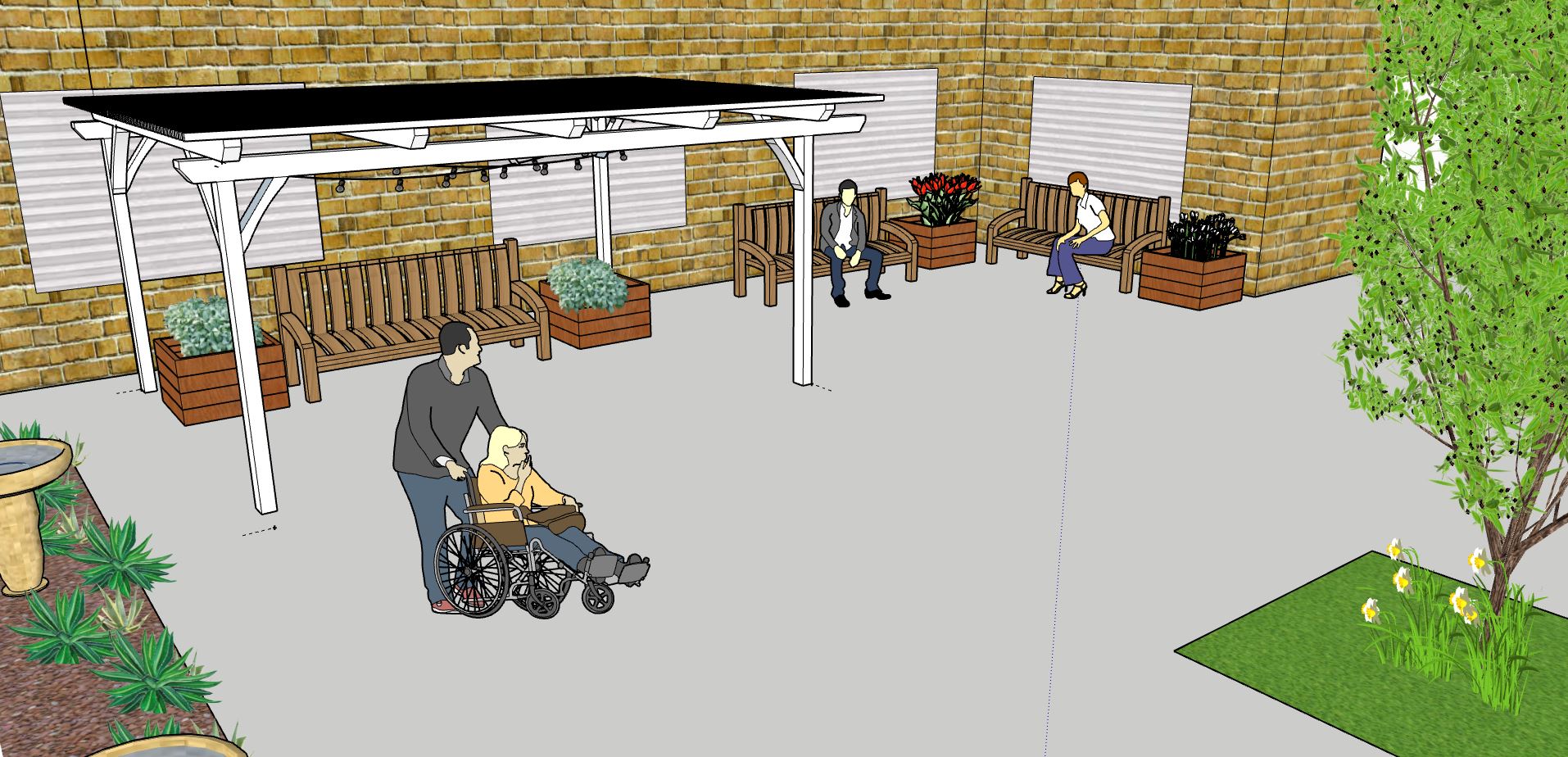 maples back garden render maples back garden render
